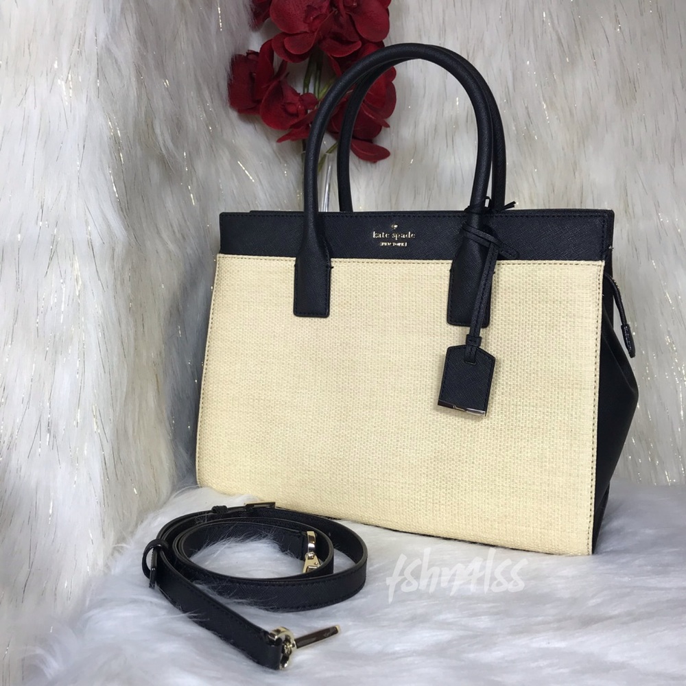 🔥SALE🔥 KATE SPADE CAMERON STRAW CANDACE SATCHEL - Picture 2 of 7